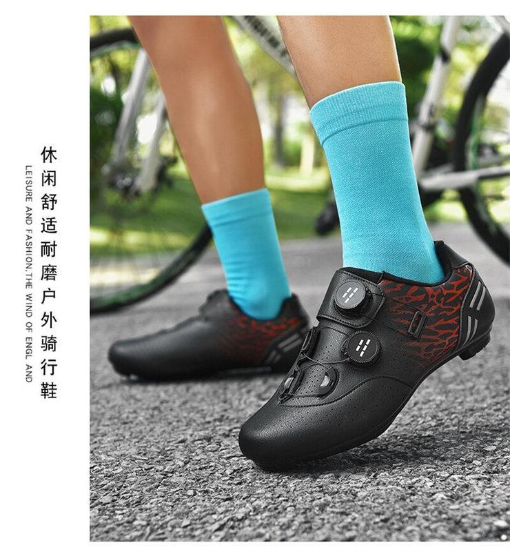 Product Introduction of 36-48 Outdoor Road Bike Non-locking Cycling Shoes New Biking Shoes for Men Double Button Road Mountain Shoes Bicycle Shoes Women Non-slip Sports Shoes 11