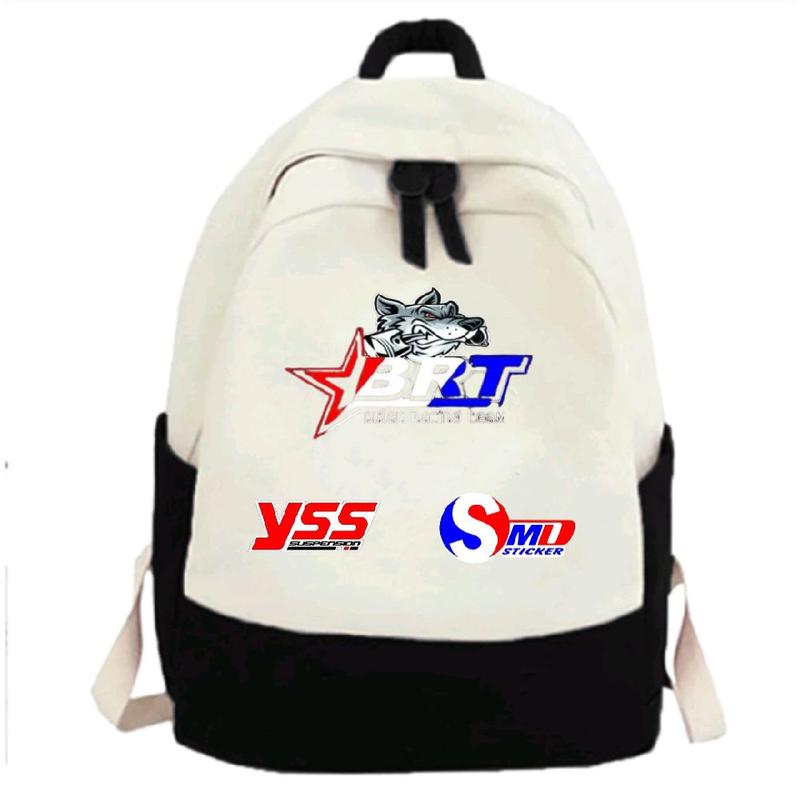 Tas Ransel Unik BRT Racing Tanpa Saku Depan untuk Pria dan