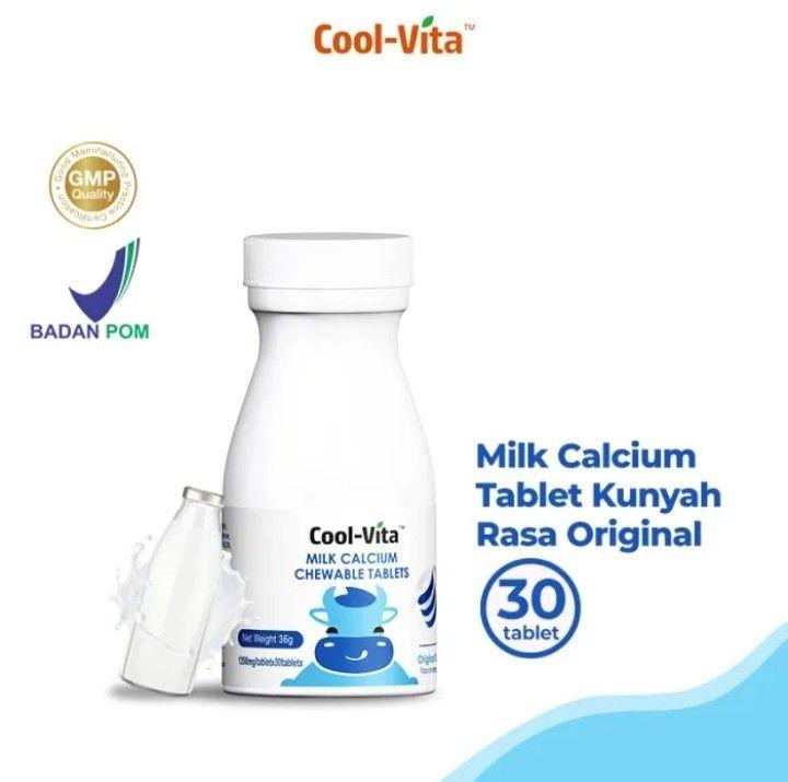 Cool Vita Tablet Kunyah Rasa Susu Milk Calcium Chewable 60 Kapsul 3