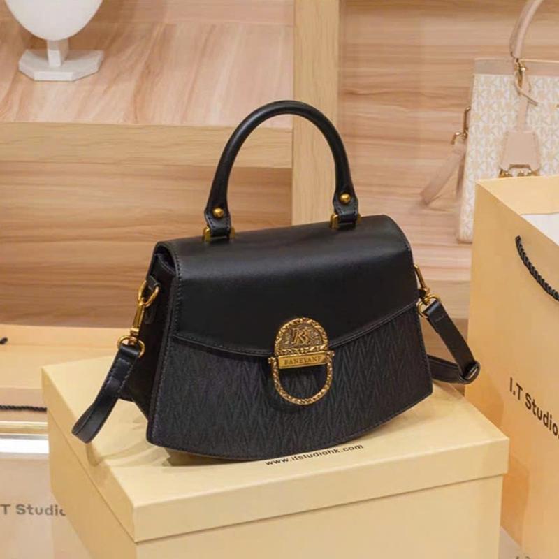 Túi Xách Nữ BANEVANF Xách Tay Cao Cấp Dáng Quạt Sang Trọng Khóa Đồng - 9087 Bag Da