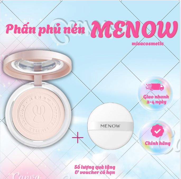 Xem Quà Ở Phân Loại Phấn Phủ nén kiềm dầu chống nước che phủ hoàn hảo MENOW Rabit Compact Powder 8.5gr Trang Điểm Cosmetic Mỹ Phẩm Phấn Phủ