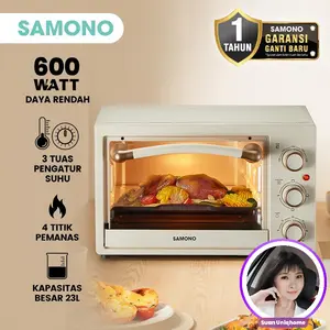 【GREBEK GUDANG SUANVINZLIE】 SAMONO Elektrik Oven 600 Watt Kapasitas 23 Liter 3 Knob Control Warna Pastel Garansi Resmi 1 Tahun [SW-EOG23]