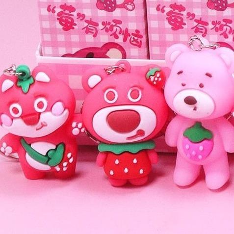 Blind Box Gantungan Kunci LOTSO, Gantungan Kunci Kotak Buta Toy Story Lucu Beruang Pink Free Box 2