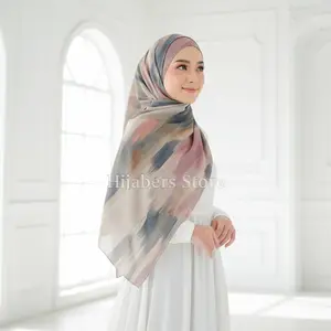 Hijabers Store_Pashmina Motif Hijab Print Sublime Premium Jilbab Bahan Ceruty Babydoll Pinggiran Jahit Tepi