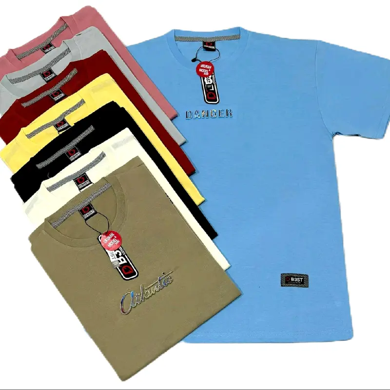 Paket 4PCS 100RIBU Kaos Distro BAHAN SEMI KATUN MOTIF SIMPEL Ready SIZE M-L-XL-XXL-XXXL MIX BRAND Cowok Pria Nyaman Unisex Keren Polos Baju Wanita Kaosdistro_ Kaos Jumbo bajudistro 0