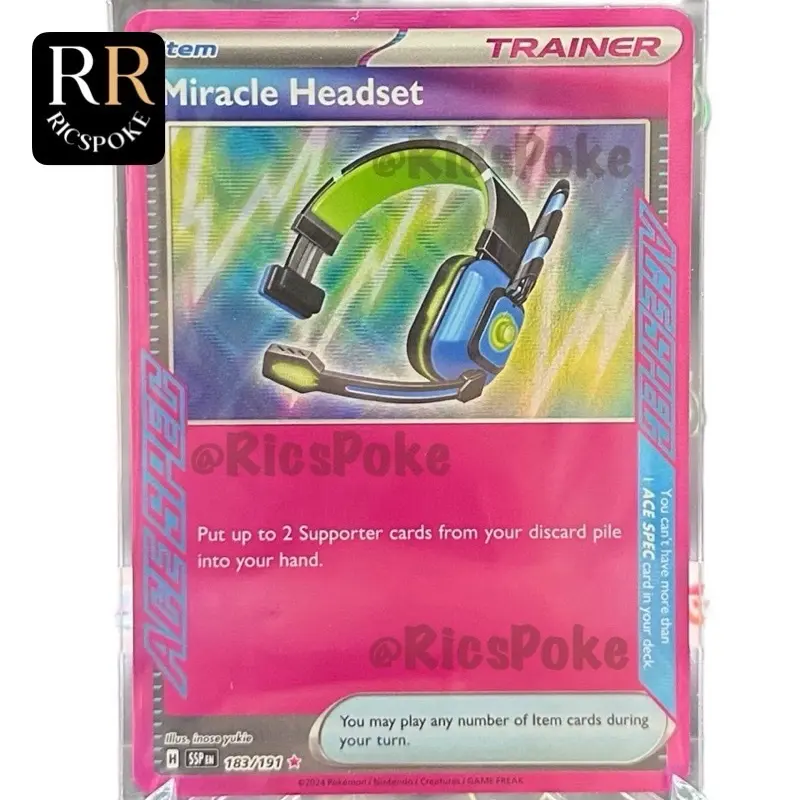 Miracle Headset (TRAINER) REVERSE HOLO - Surging Sparks. English Version. Pokemon TCG