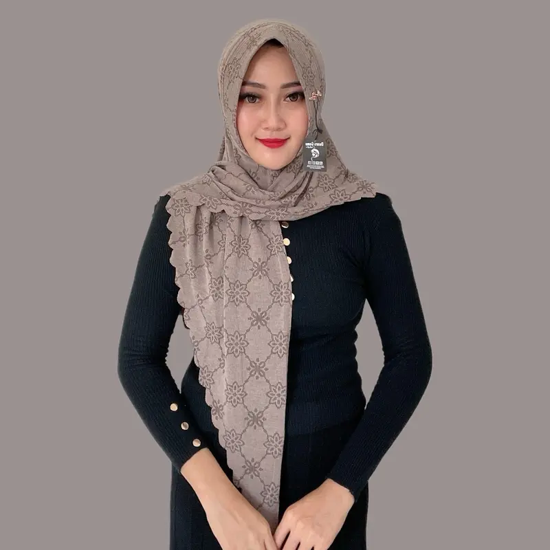 Indah Store - Hijab Instan Segitiga Ped Sabit Jersey Knit Laser Rasipa By Daura Gama Empat Nyaman 4