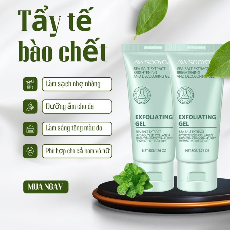 【3PCS 59.000₫  Chlorella Exfoliating dành cho mặt tẩy tế bào chết Kiểm soát dầu Làm sạch sâu Tẩy tế bào chết thu nhỏ lỗ chân lông Tươi mới | Phù hợp với mọi loại da cho nam và nữ [50G + 50G + 50G]