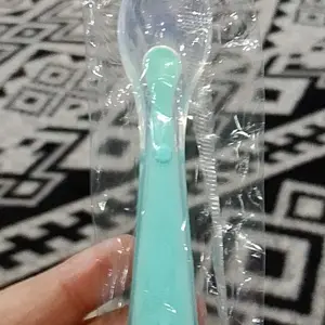 LULU BABY | Sendok Silicon Bayi / Silicone Feeder Mpasi BPA Free Pink Biru