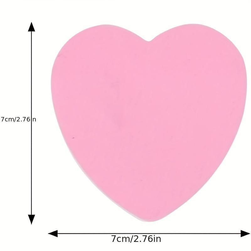 Heart Shaped Sticky Note, 4pcs/set Cute Self-adhesive Removable Post-it Note, Sticky Memo Pad For Office School (100 Sheets/Pad) 1