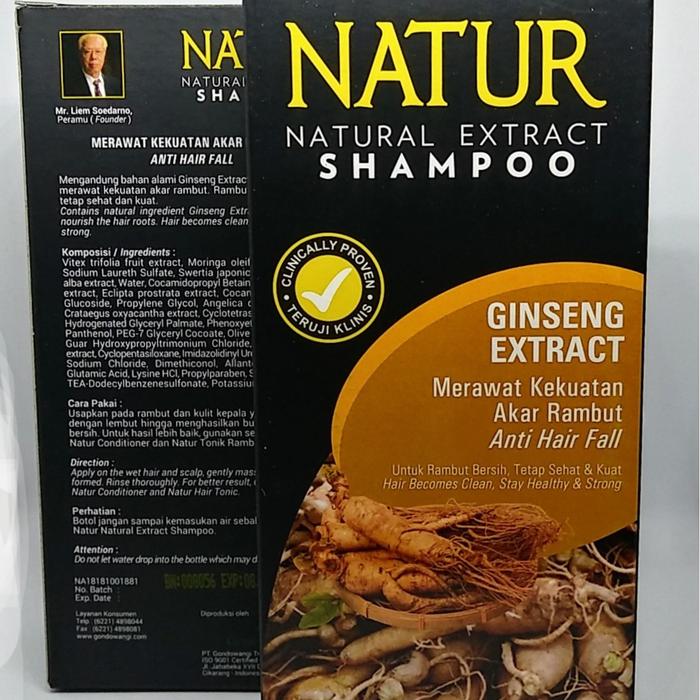 Gambar NATUR SHAMPOO VARIAN GINSENG EXTRACT & ALOE VERA EXTRACT - 140ML dari Dewiz Store Kota Administrasi Jakarta Barat 5 Tokopedia