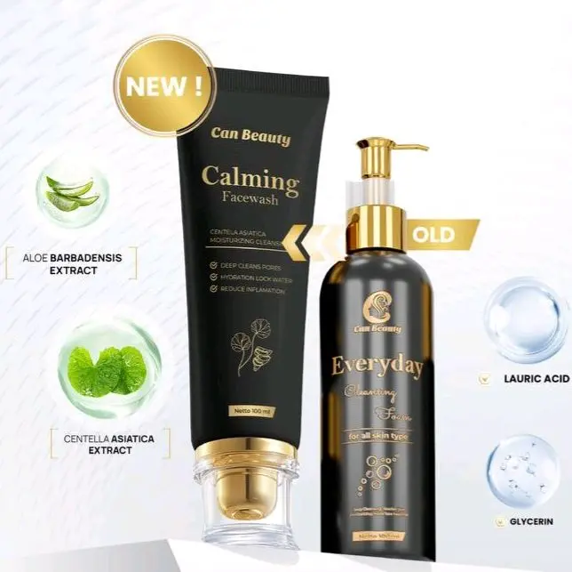 Can Beauty Facial Wash untuk Kulit Wajah Lebih Bersih - Muka Perawatan Membersihkan Mencerahkan, 100ml - Melembutkan, Kotoran
