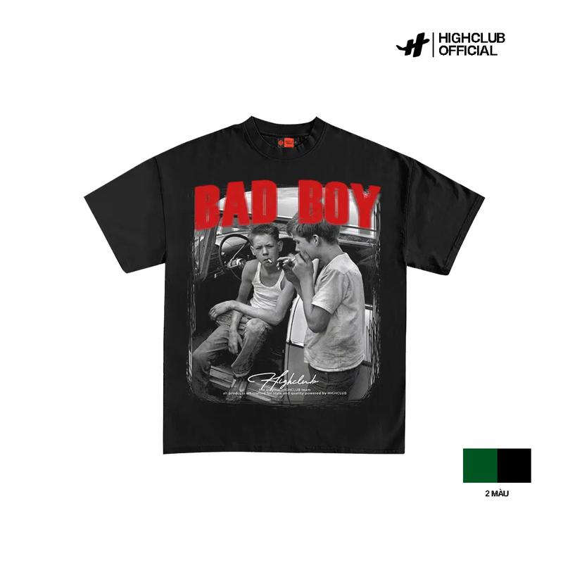 Áo Thun BAD BOY Tay Lỡ Unisex Nam/Nữ ĐEN/XANH Cổ Tròn - HIGHCLUB Brand Chính…