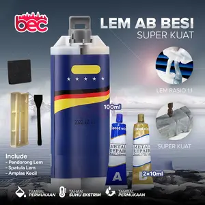 [BEC] Lem AB Besi Super Kuat Tahan Panas | Industrial Metal Repair Glue | Kafuter Lem Perekat Super