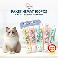 Gambar Pawsitive Official Snack Creamy 100 Pcs Paket Hemat Multivitamin Paket Makanan Kucing Basah Pawcare - Pawsitive Vibes, 30 Pcs dari Pawsitive Official Kab. Tangerang 2 Tokopedia