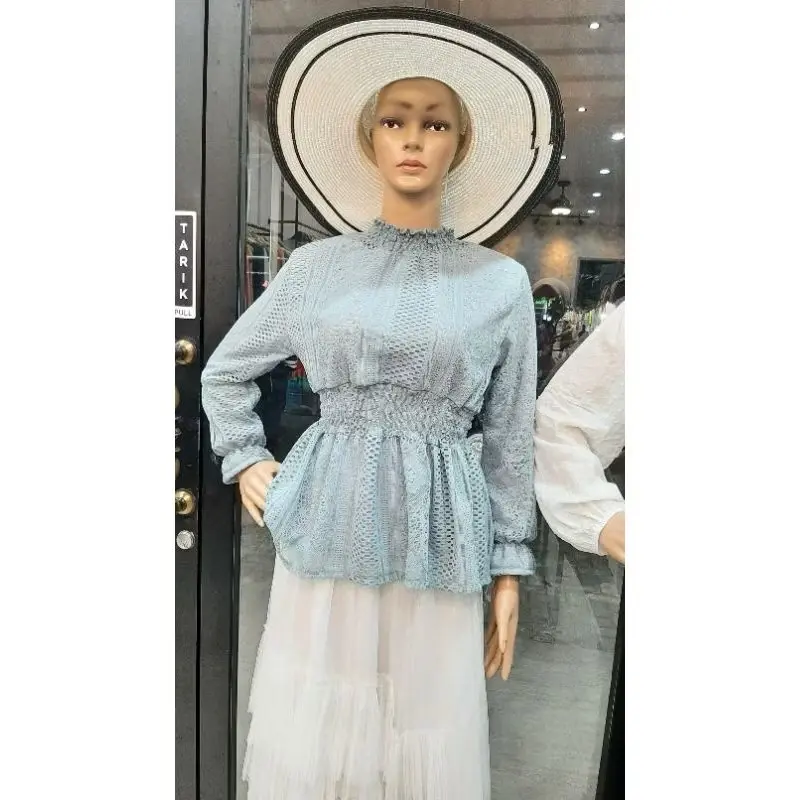 Peplum top / Atasan brukat /Atasan brukat serut / Fashion muslimah 2