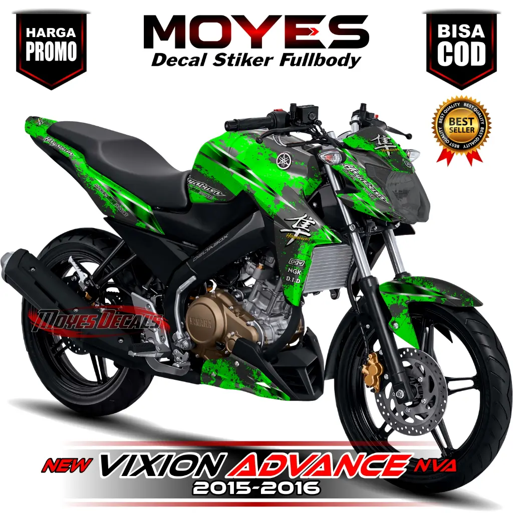 Decal Vixion NVA Advance Sticker Fullbody - Stiker Variasi Hayabusa1 Motor Motorcycle Racing