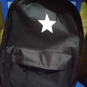 DEASM Bintang Ransel sekolah hitam Tas laptop max 15 incn Unisex