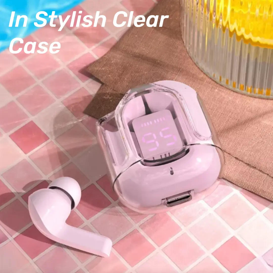 Tai nghe KY8 ULTRA Thân Trong Suốt [Món quà miễn phí] Bao tay chơi game, 6 Màu, Âm thanh nổi không dây thực sự với màn hình kỹ thuật số, Micrô tích hợp | BigBuy360 - bigbuy360.vn