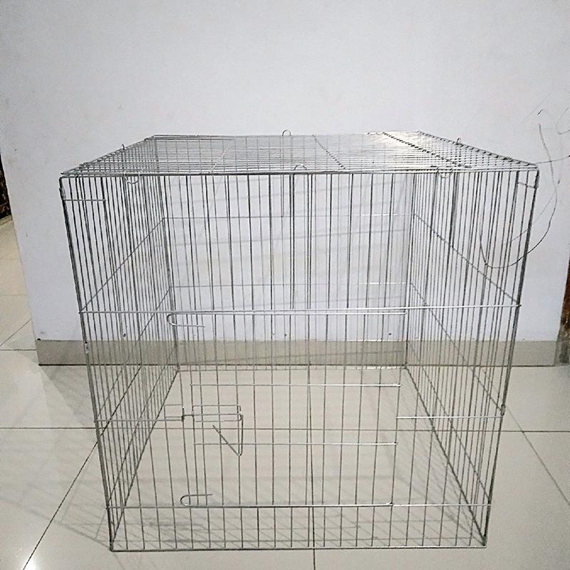 KANDANG KURUNGAN AYAM BESI LIPAT PERSEGI 80×80×80 6