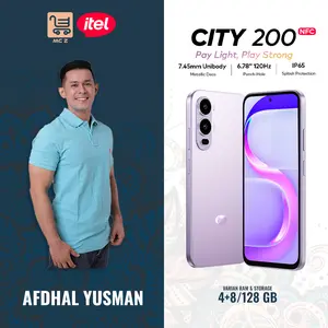 [NS SPESIAL AFDHAL YUSMAN] Official itel City 200 NFC IP65 | 6.78” 120Hz Display | 50MP Camera | 5200mAh 18W Fast Charge