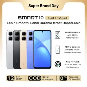 [Exclusive Andrastyt] Infinix Smart 10 4/128GB - Up to 8GB Extended RAM - 6.67 inch 120Hz HD+ - T7250 - 5000 mAh