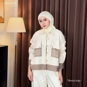 MOZZA TOP IN CREAM - By Kananum & Syafithfz