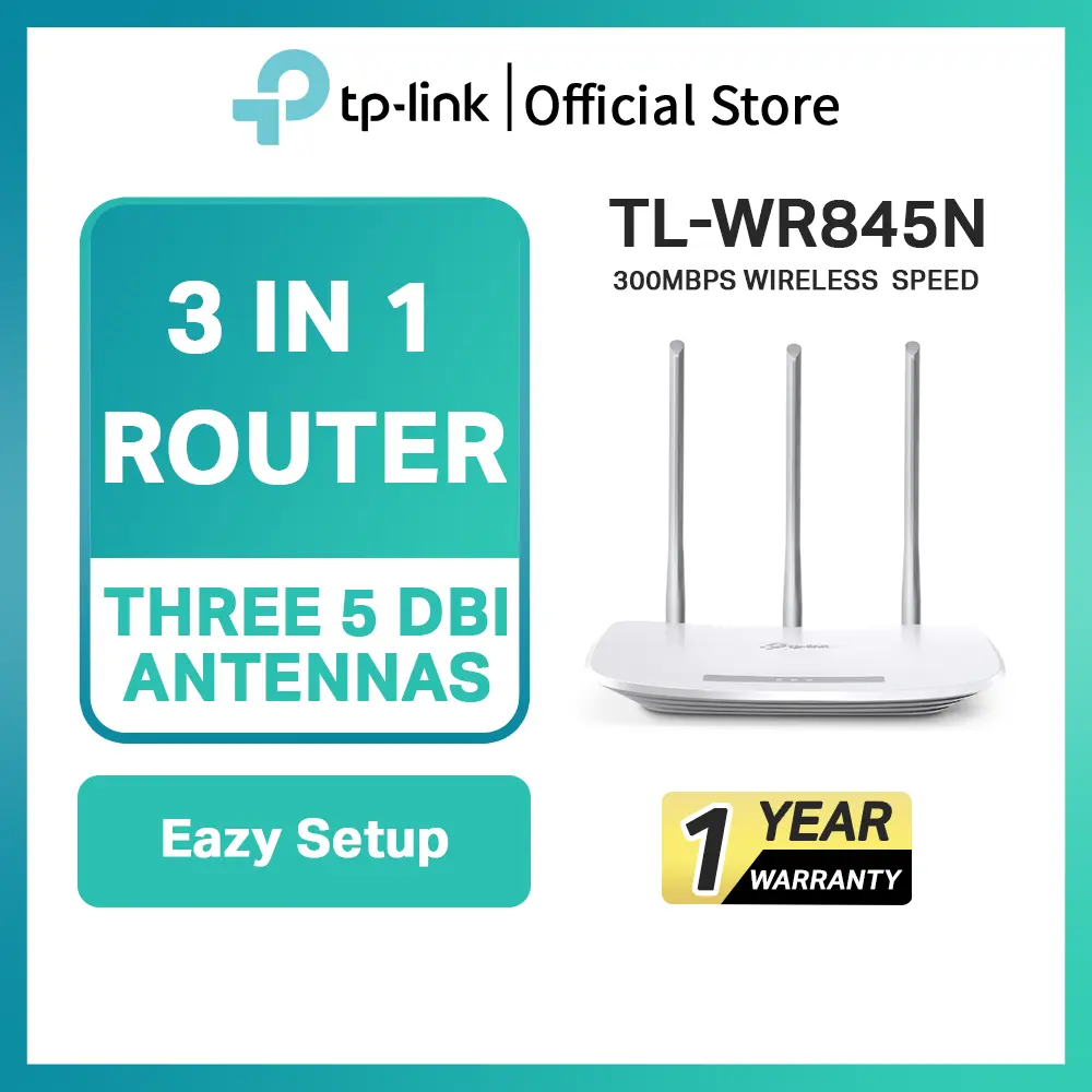 【OFFICIAL STORE】TP-Link TL-WR845N | TL-WR840N | TL-WR820N | 300Mbps WiFi Router | 4in-1 | Repeater Extender | IPTV | Access Point | WISP | Wireless