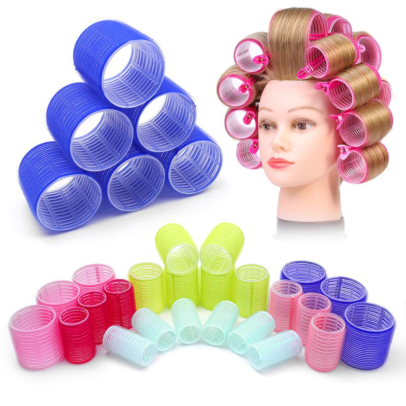 Con Lăn Tóc, 6 Cái / Bộ, Nhiều Kích Cỡ, Lọn Tóc Tự Nhiên, Máy Uốn Tóc Bang, Tự Dính, Gợn Sóng Và Bồng Bềnh, Thích Hợp Cho Salon Và Sử Dụng Tại Nhà, Dụng Cụ Tạo Kiểu Tự Làm