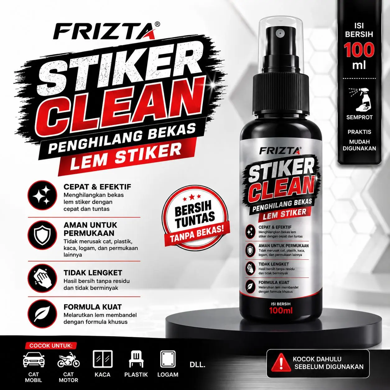 STIKER REMOVER Penghilang Lem Bekas Stiker Ampuh dan Aman untuk Cat