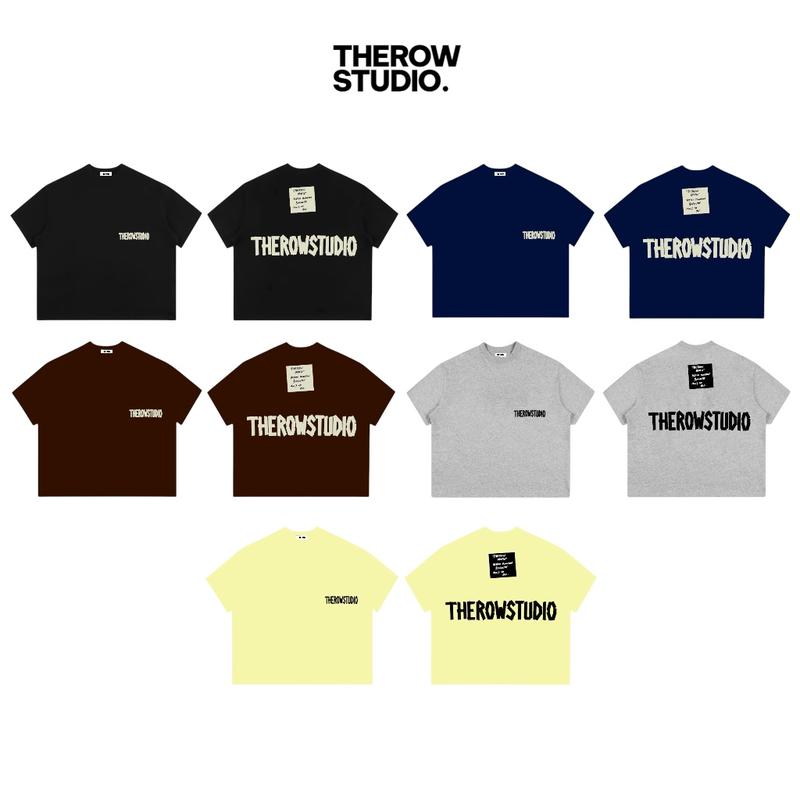 TR7 THEROW Áo Thun Tay Ngắn Boxy 250gsm Form Rộng Cổ Tròn " SAMPLE " Unisex Nam Nữ Phong Cách Basic Thoải Mái Mùa Hè