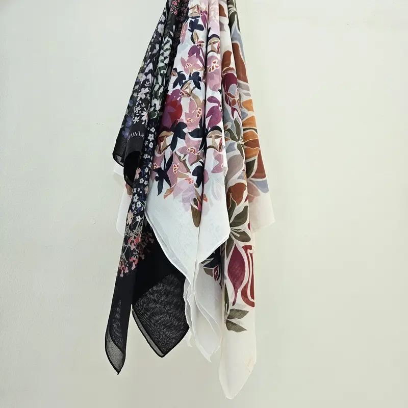 Luminous Beauty Veils - Hijab Segi Empat Motif Voal/Kerudung Segi Empat Motif Voal/Hijab Segi Empat Motif Bahan Voal Kualitas Premium (Motif A6 - A10) 5