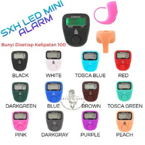 SayaHijrah - Cincin Tasbih Zikir LED Mini Alarm Setiap Kelipatan 100