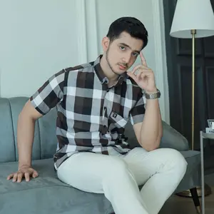 Kemeja Lengan Pendek Pria Bahan Flanel Katun Adem Cocok Untuk Kuliah Kerja Dan Hangout Casual Distro Baju Cowok Kotak PROCEED