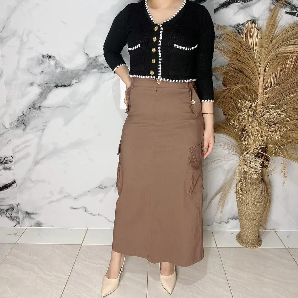 "Joanna" New Rok Spain Kargo Bahan Softjeans Import / Maxi Rok / Korean Style