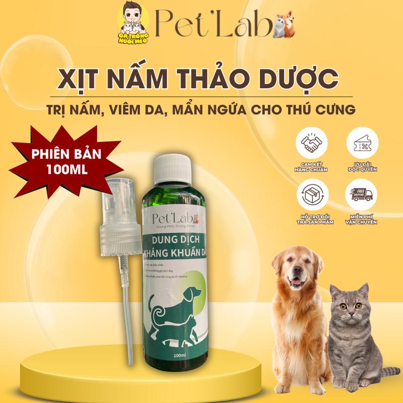  Xịt Nấm Thảo Dược Cho Chó Mèo PET'S LAB  Xịt Trị Nấm Viêm Da Mẩn Ngứa  an toàn lành tính 