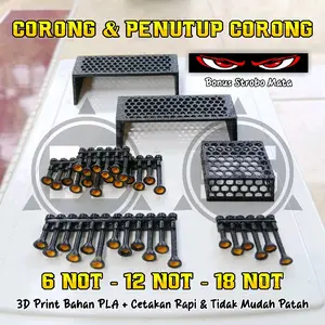 Corong dan Penutup Corong Miniatur Bus Plastik 3D Print Halus