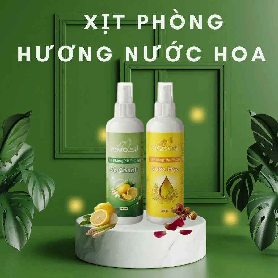 Xịt Phòng YOMOSU - Hương Thơm Cho Không Gian, Phòng Ngủ, Phòng Khách, Ôtô. ( Hương Nước Hoa Và Hương Sả Chanh )