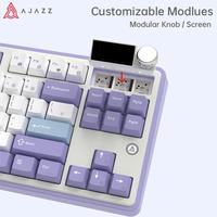Gambar Ajazz AK870 / AK-870 Tri-Mode Keyboard Gasket Mount With OLED Screen - Purple-No LED, Gift Sw dari TokoTeknoPro Kota Administrasi Jakarta Utara 5 Tokopedia