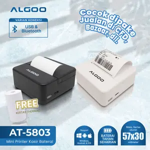 ALGOO AT-5803 Printer Struk Nota Thermal Bluetooth Tanpa Tinta
