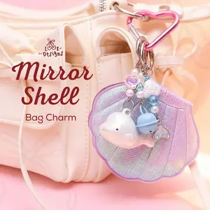 Kaca Mirror Shell Kerang Paus Bag Charm Touch Up
