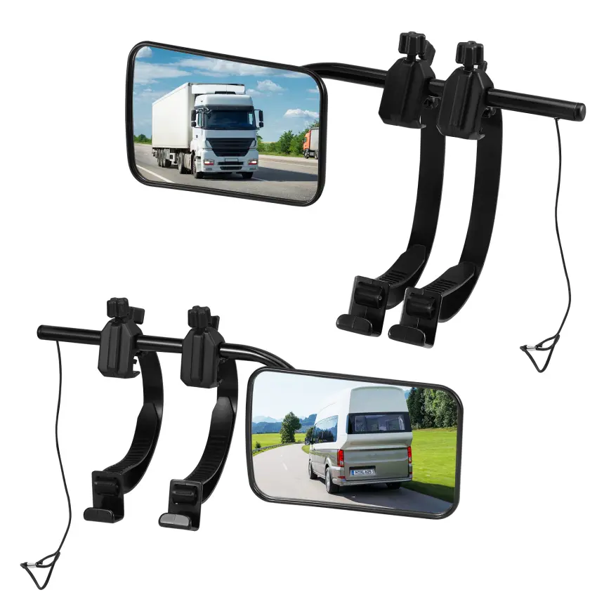 2 x Caravan Mirrors for Cars, Caravan Mirrors, Caravan Mirrors, Universal Towing Mirrors, Exterior Mirror, Universal Caravan Mirror, Towing Mirror