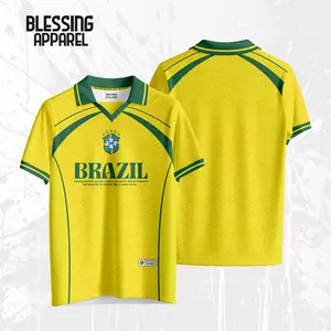 Blessing Apparel Jersey Baju Fantasy Brazil Terbaru Full Printing Bahan Dry Fit Cocok Untuk Berolahraga JerseyFutsal JerseyBola