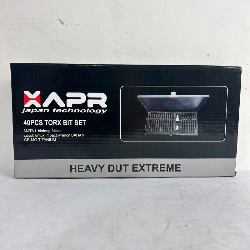 APR Mata Kunci L Bintang 10MM Bit Star Hex Spline Set 40PCS garansi 5thn 2