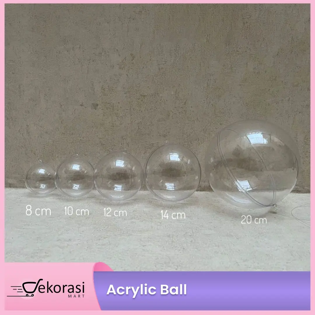 1 set dapat 5 biji Bola Akrilik / Akrilik Ball / Bola Bisa di Buka