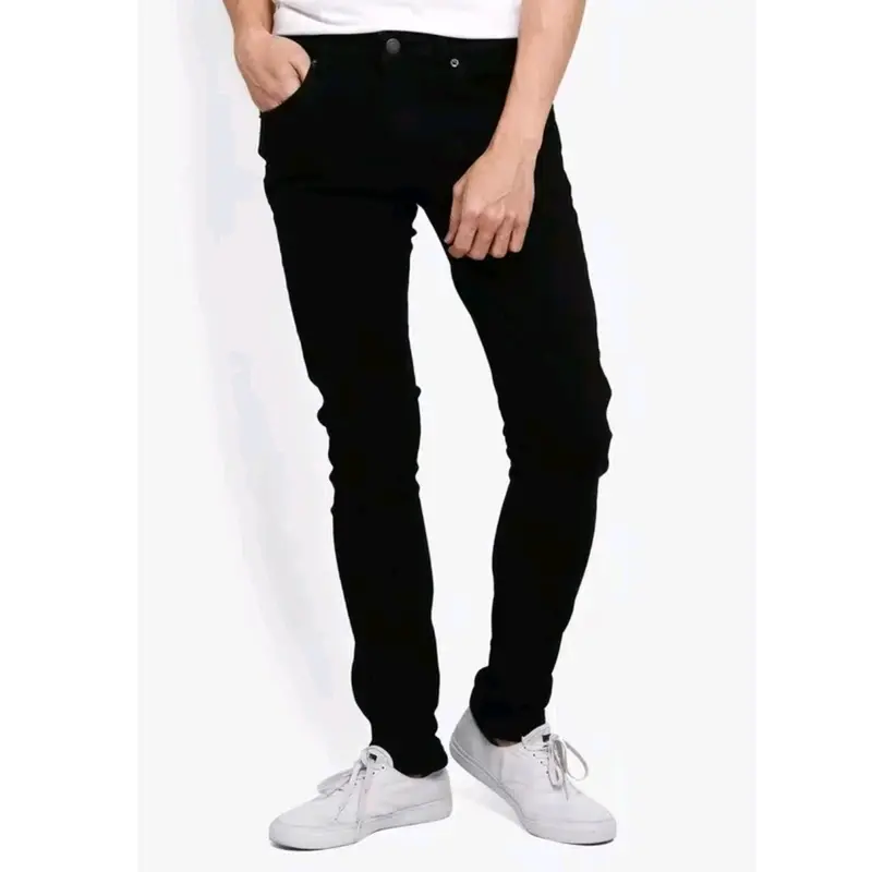 Celana Panjang Jeans Pria Skinny Slimfit Stech Snowash Hitam / Jeans Pria Skinny Pensil 3
