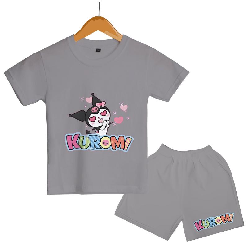 Luwi Kids Setelan Anak Cewek Cowok Gambar Kuromi Colorfull Celana Fashion 1