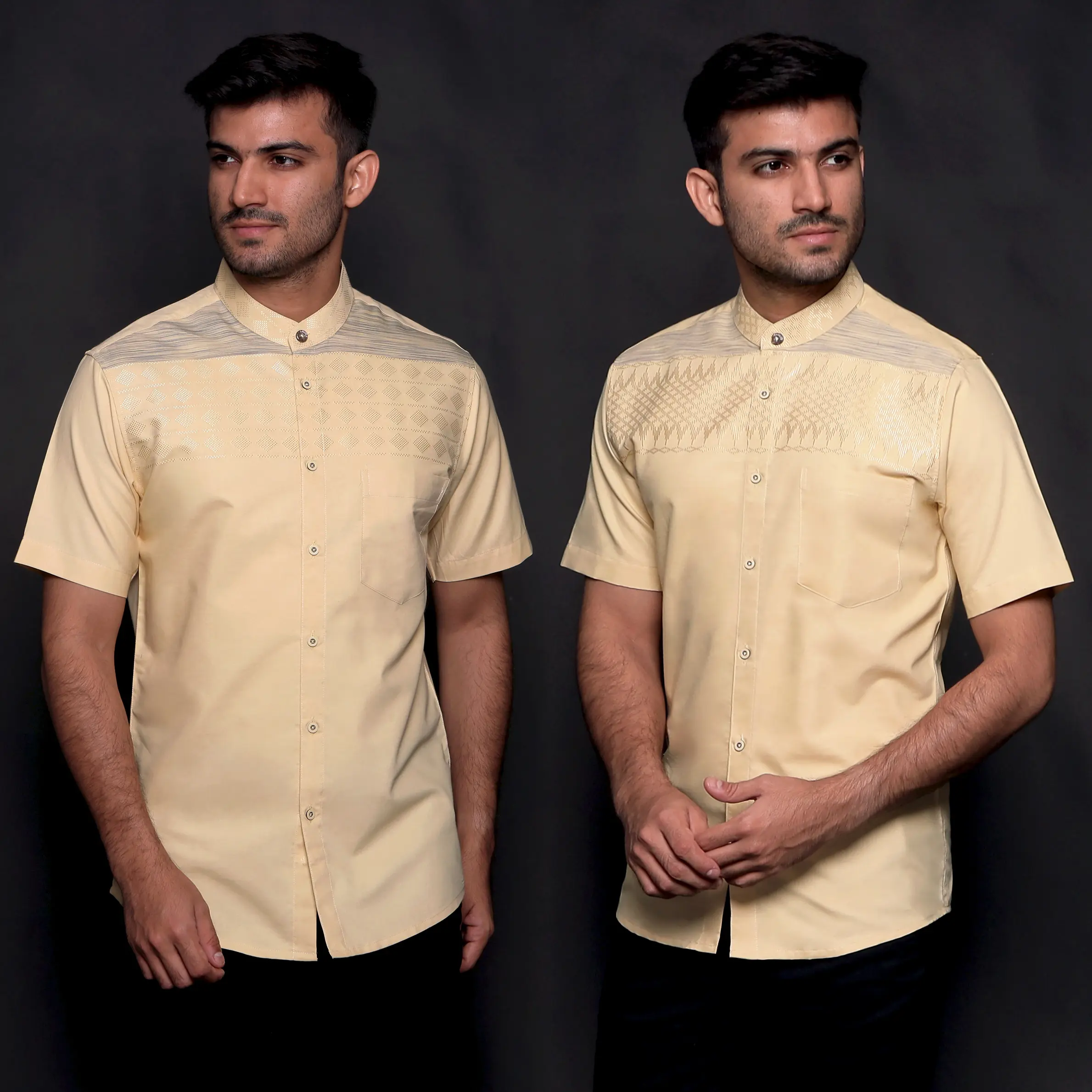 Casella Baju Koko Lengan Pendek | Baju Koko Horizontal Harun Muslim Dewasa