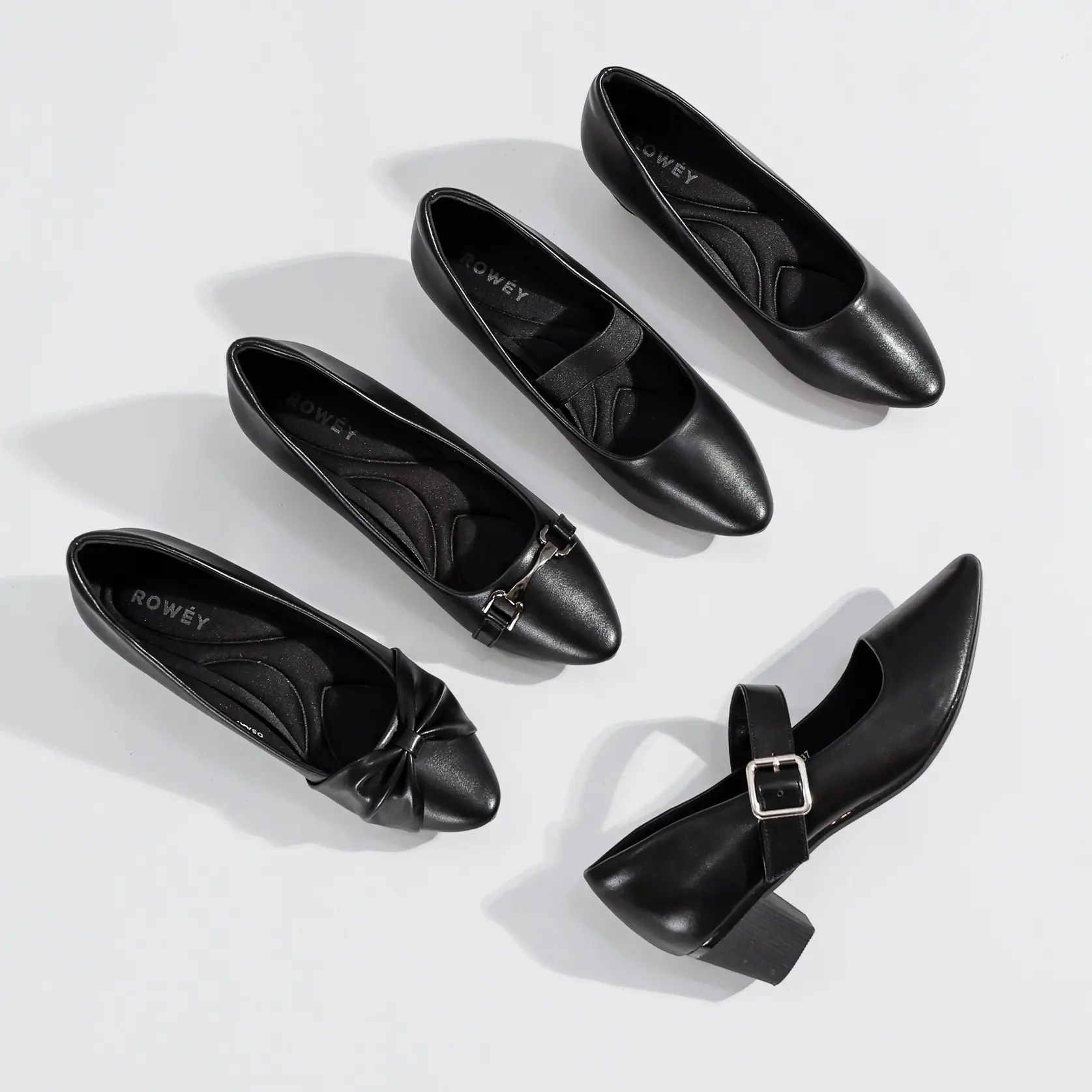 Rowey Sepatu Kerja Wanita Hitam Osaka All Hak 5cm Empuk Mewah Dan Elegant Black Heels Shoes
