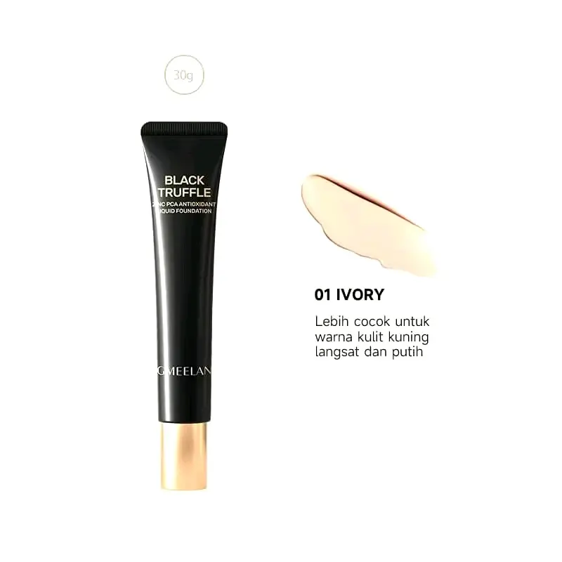 GMEELAN FONDATION Black Truffle Zinc PCA  anti oksidan Liquid Fondation sbg REFILL CUSHION menjaga riasan tahan lama 3